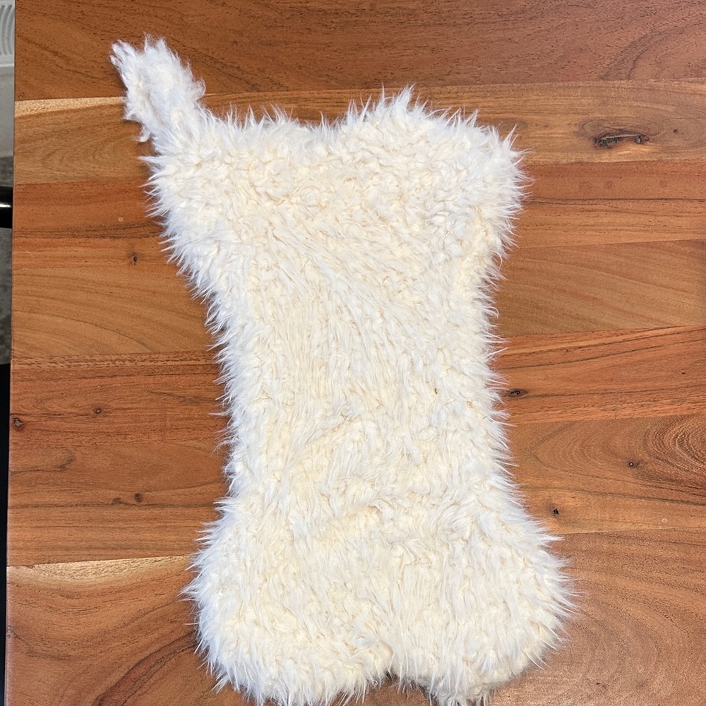 Fluffy Bone-Shaped holiday stocking